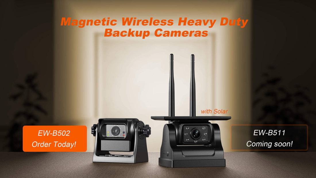 🎉 Get Ready to Back Up Like a Pro! 🎉 Introducing the Magnetic Wireless Heavy Duty Backup Camera - EW-B502 & EW-B511! 🚛💨