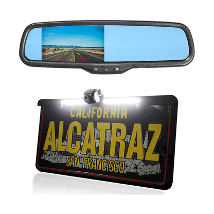 License Plate Backup Light Bar with Camera with LCD 4.3" Monitor