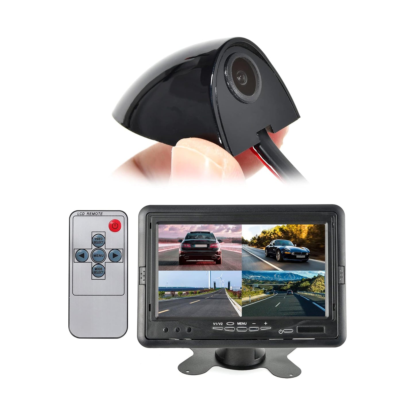 Blind Spot Side View Camera with 7'' TFT LCD Monitor Display