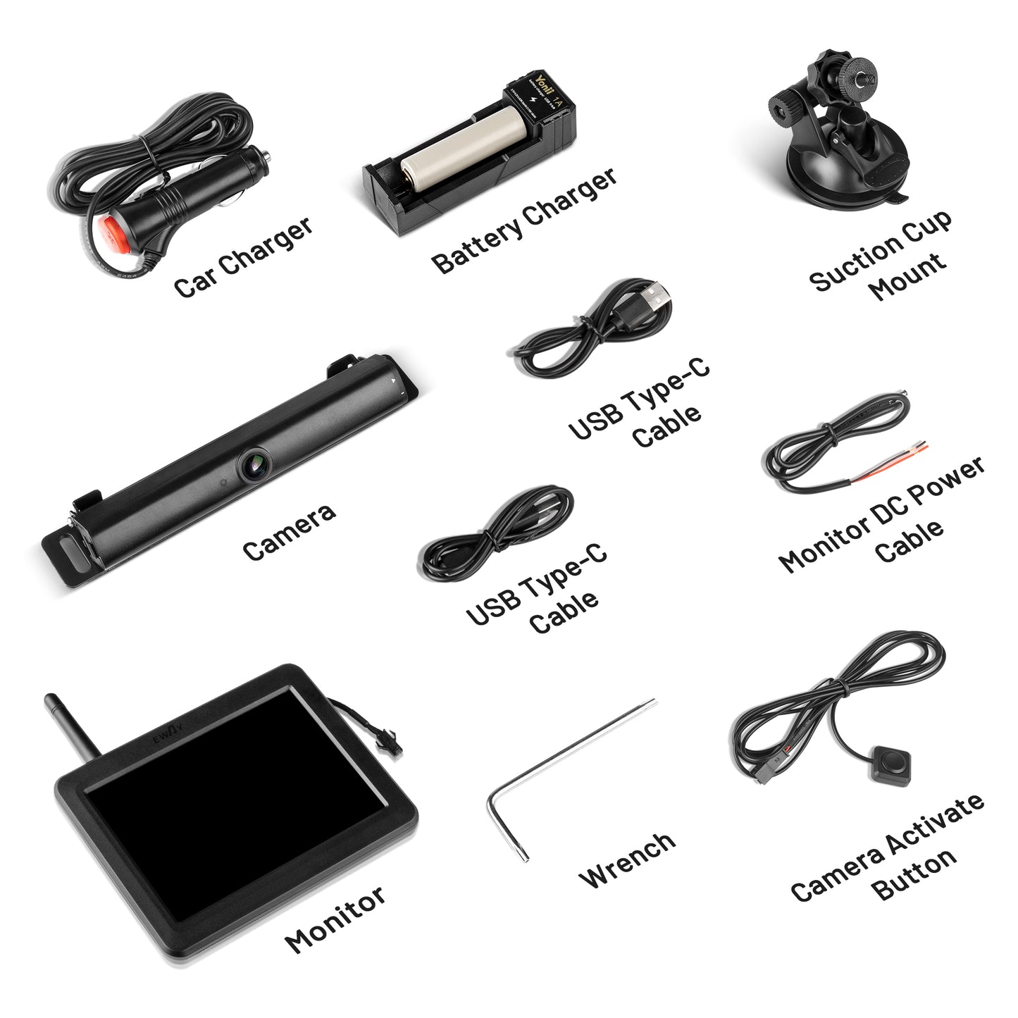 EW-B510KIT Wireless Backup Camera: 5" Monitor, 3-Min Install