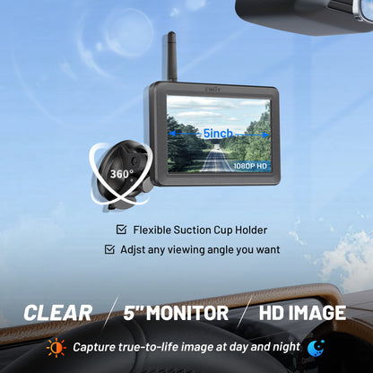 EW-B510KIT Wireless Backup Camera: 5" Monitor, 3-Min Install