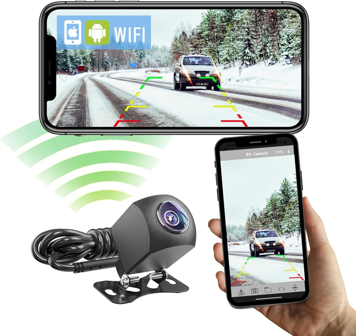 Digital Wireless Backup Camera Phone Tablet Monitor for iPhone Android