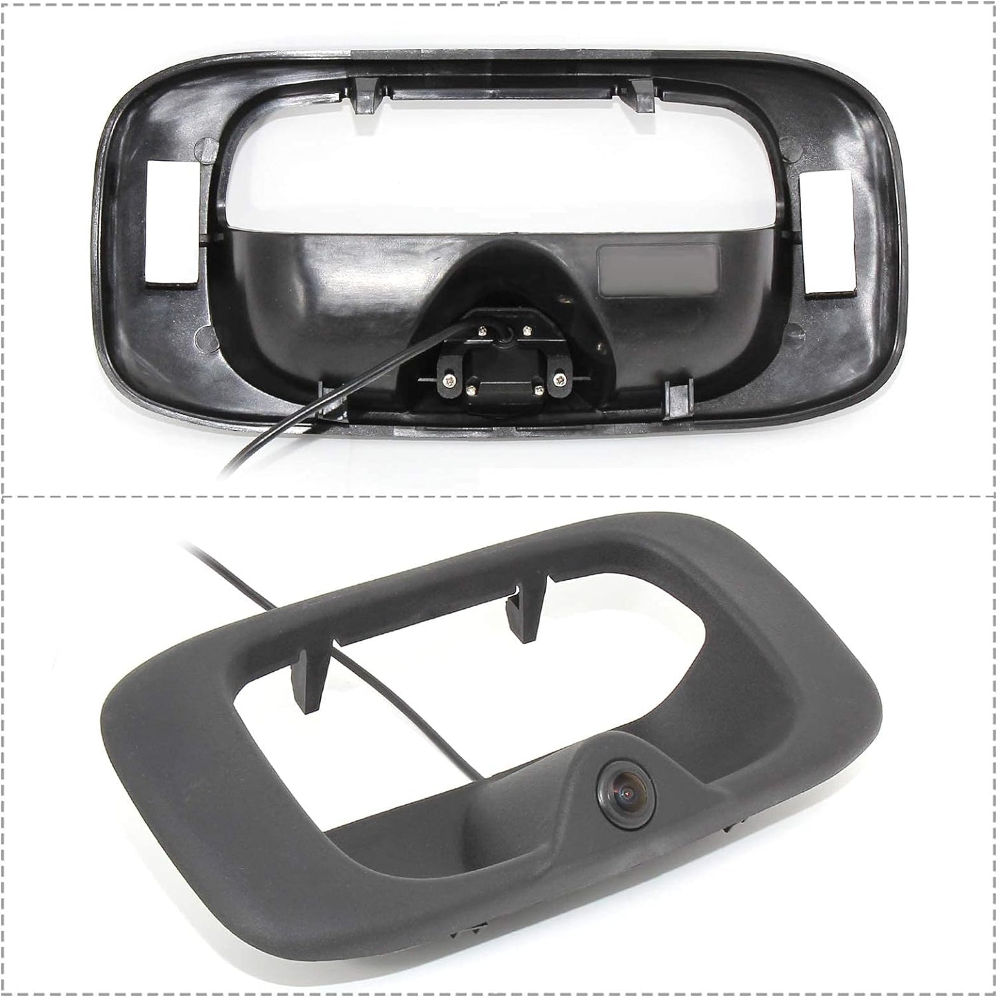 Tailgate Handle Backup Camera with 4.3'' Rear View Mirror Monitor Kit