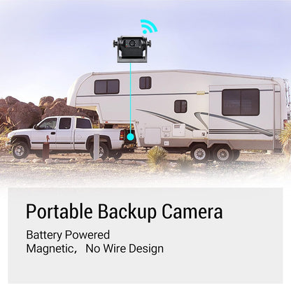 WiFi Magnetic Hitch Wireless Backup Rear/Front View Camera