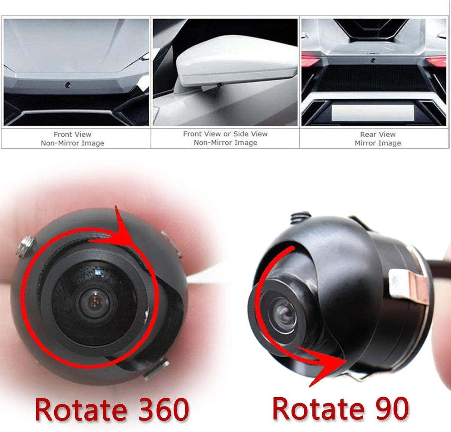 Mini Universal 360° Backup Rear Front Side View Car Camera