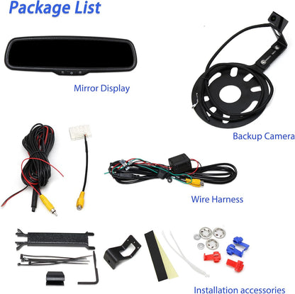 Reverse Spare Tire Mount Camera with 4.3" Rear View Mirror