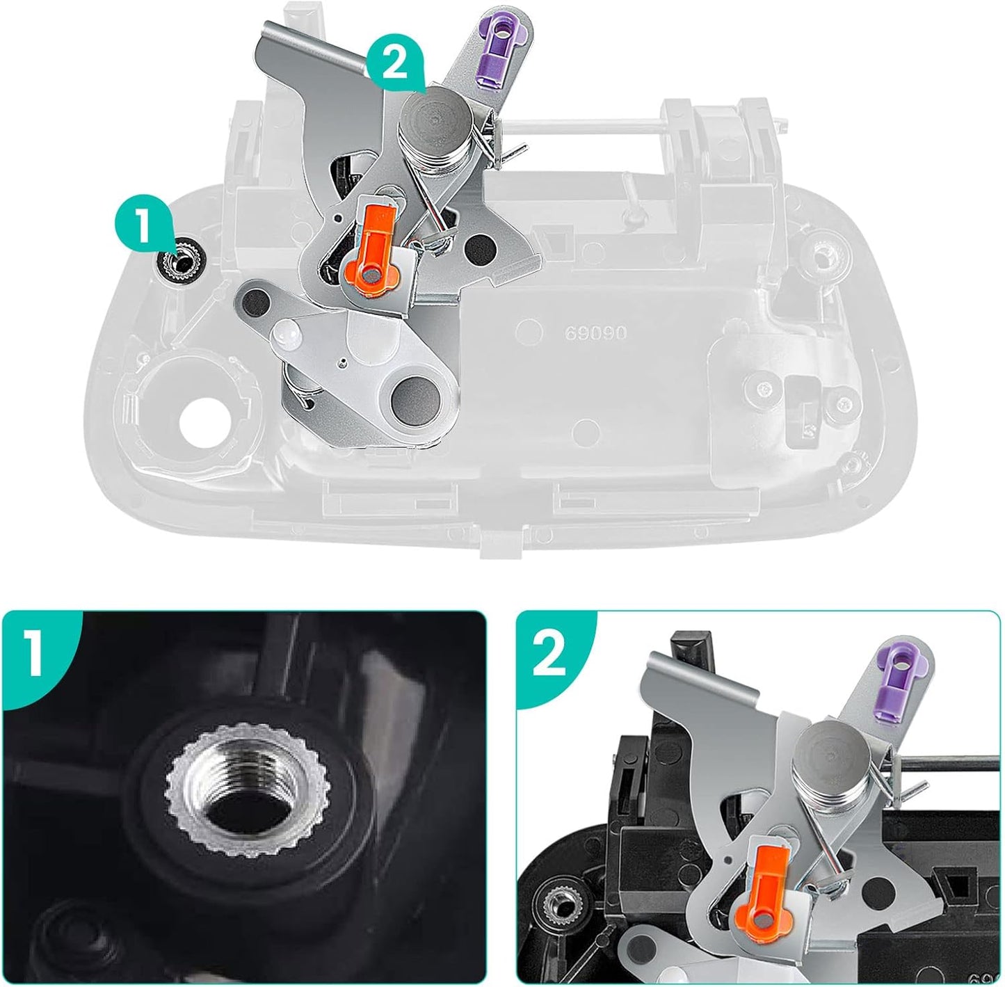 Tailgate Liftgate Latch Handle Rear View Reverse Camera with Keyhole