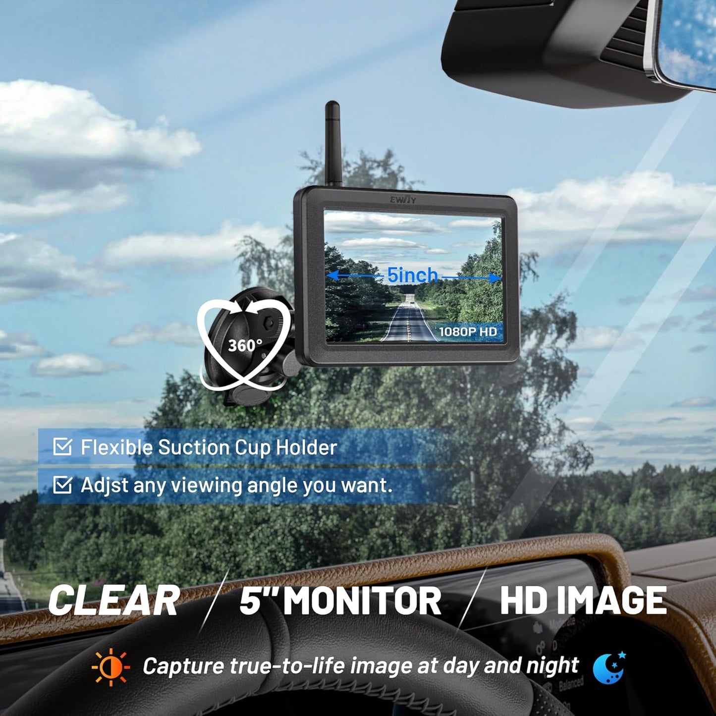 EW-M501U007KIT Wireless Backup Camera with 5" Monitor Kit