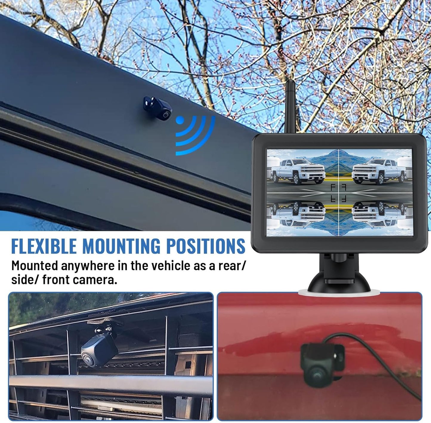 Wireless Backup Camera with 5" Monitor Kit