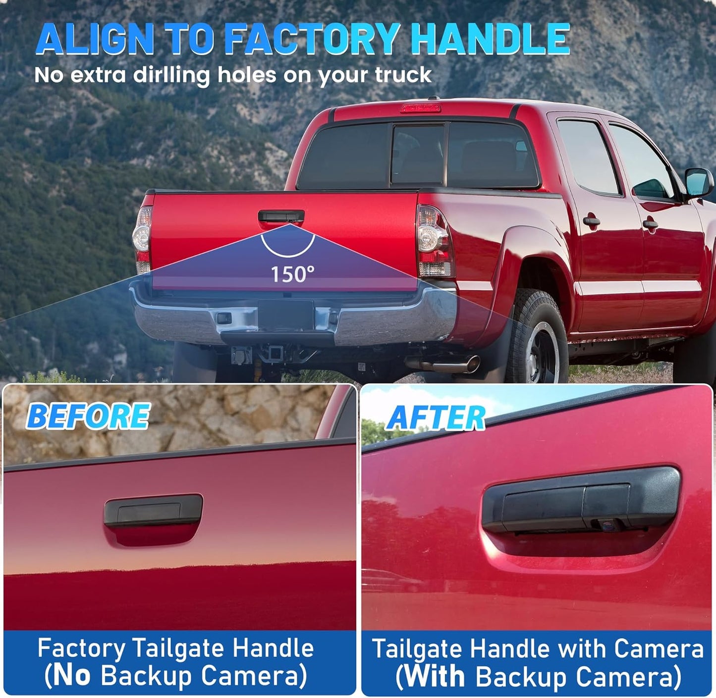 Tailgate Handle Latch Replacement Reverse Camera