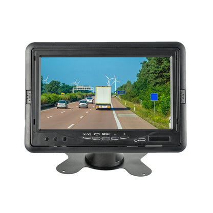 EW-M702 7'' TFT LCD Monitor Quad Split HD Displays Screen 4 Channels