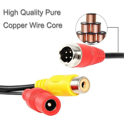 4 Pin to RCA Female Adapter Backup Camera Cable - Ewaysafety