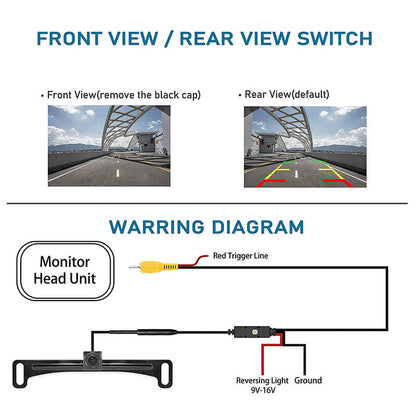 Universal Rear View License Plate Backup Camera - Ewaysafety